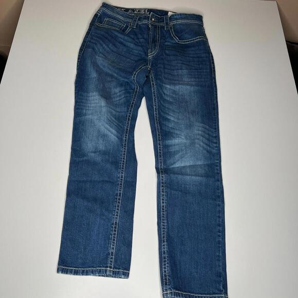 T.K. Axel Brand Jeans Men’s W32 L32 Athletic Fit Stretch Blue Denim - Picture 4 of 13